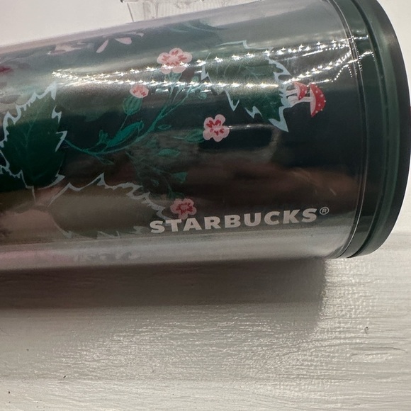 Starbucks 2022 Holiday Enchanted Forest Cold Cup 24oz Green With Green Straw - Picture 2 of 6